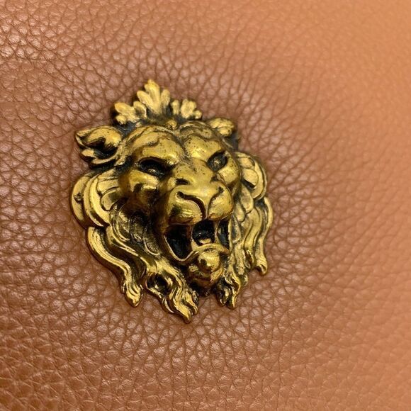 ELA STONE Paris Grained Cognac Leather Clutch - Picture 10 of 11